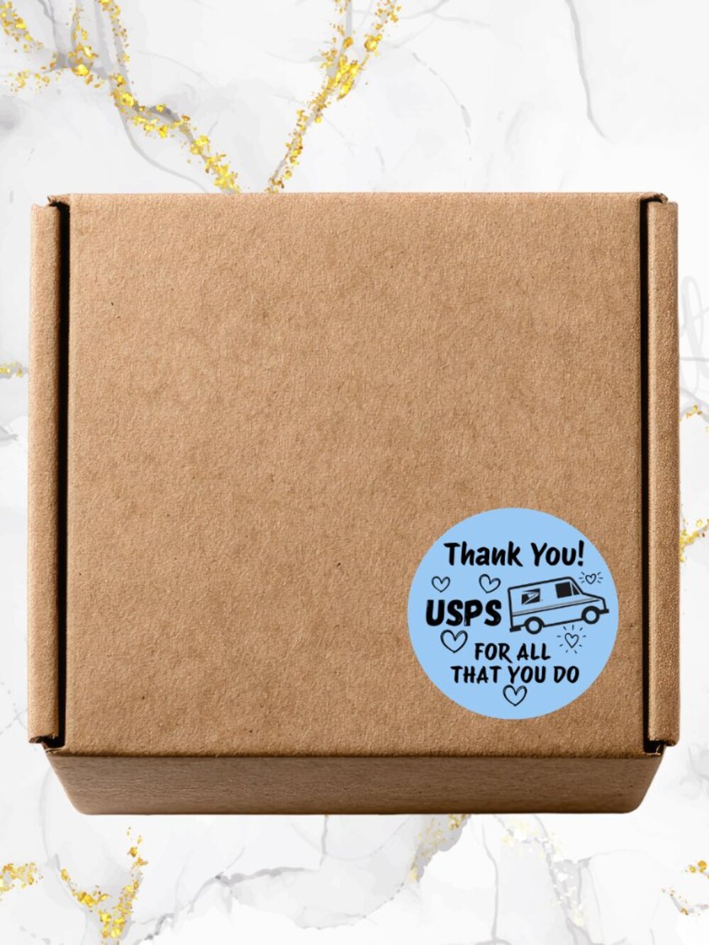 100 USPS Thank You Stickers Thermal Stickers – 2" Round - Picture 11 of 12
